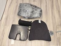 All four cushions laid out on floor