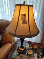 Lamp fully assembled and illuminated
