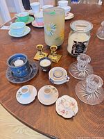 Group shot of all candle holders and candles