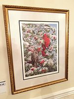 Framed print on wall showing full piece and frame