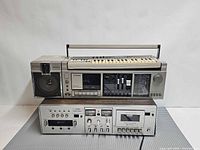 Both Fisher units stacked, front view