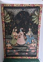 Full view of unframed Pichhavai painting on silk