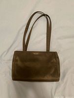 Front view of black nylon Kate Spade purse