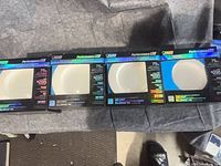 Four boxed Feit Electric Performance LED retrofit kits aligned side by side