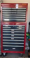 Full view of Craftsman red 24-drawer rolling tool chest
