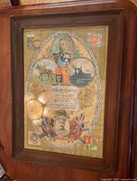 Entire framed certificate of service