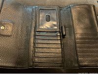 Interior view showing ID window and card slots