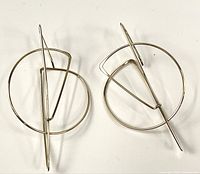 Both earrings front view showing full design