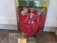 Front view of boxed 1993 Happy Holidays Barbie