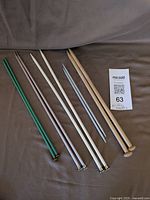 All needles laid out on fabric surface