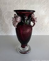 Full view of amethyst bullicante vase front
