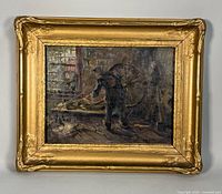 Front view of framed painting