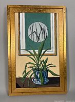 Full view of framed painting