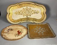 All three trays front view