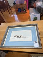 Full view of framed watercolour