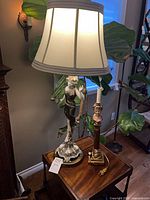 Both lamps on side table; shows overall design and proportion