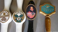 All four tap handles lined up
