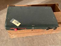 Closed stove exterior showing overall condition and control knobs