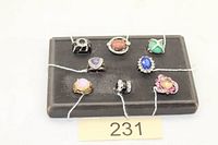 Board displaying all eight rings