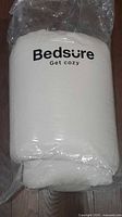 Rolled, sealed Bedsure duvet showing brand name on outer wrap