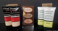 Full lot showing two primers, two foundations, contour palette