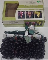 Front of box with product name and sample images plus lights laid out beneath