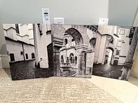 All three canvas photographs side by side