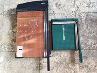 Both trimmers side by side showing full platforms and blade arms