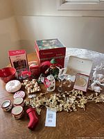 All items displayed on table