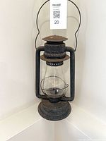 Front view of lantern hanging, full height