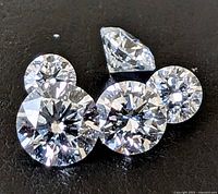 Five views of the round brilliant lab-grown diamond