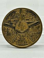 Reverse side with segmented park lands and Main Street U.S.A.