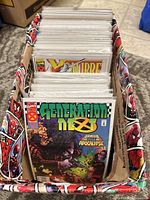 Front stack showing Generation Next #1 and bagged comics behind