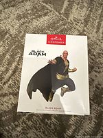 Front of ornament box showing Black Adam image