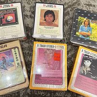 Overview of all six sealed 8-track tapes
