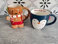 Front view of both mugs