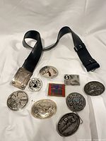 Overhead view showing all ten buckles and attached belt