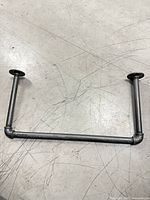 U-shaped galvanized pipe rail with flanges and elbow fittings