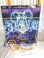 Full view of LED Mickey Mouse sign in front of box