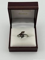 Ring in presentation box, top view