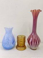 All three glass pieces side by side