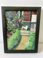 Framed oil painting full view