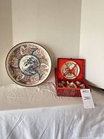 Charger and boxed tea set overview