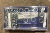 Overall view of organiser showing jam nuts and lock washers