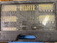 closed black case showing interior bit racks