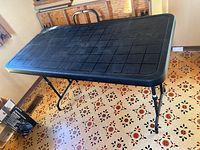 Tabletop view showing plastic surface and overall size