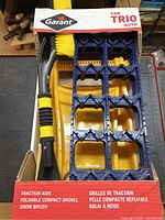 Boxed Garant Car Trio set showing traction aids, shovel and brush