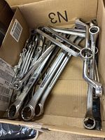 Box containing assorted wrenches