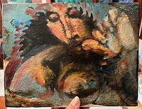 Front view of the painting showing full artwork