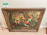 Front view of framed reproduction painting